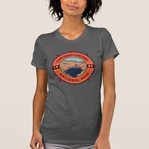 Carlsbad Caverns National Park Retro Compass T_Shirt