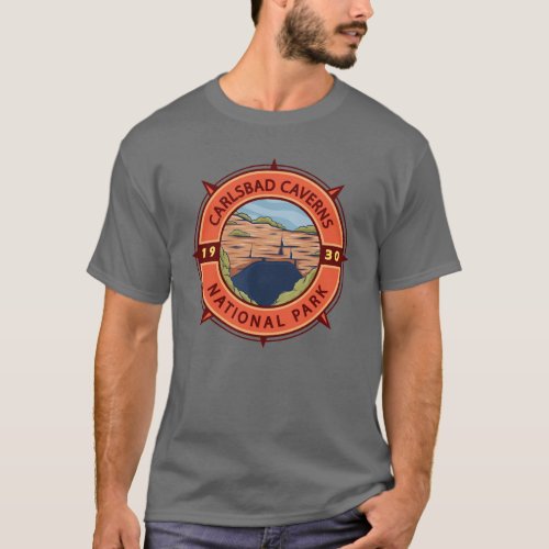 Carlsbad Caverns National Park Retro Compass T_Shirt