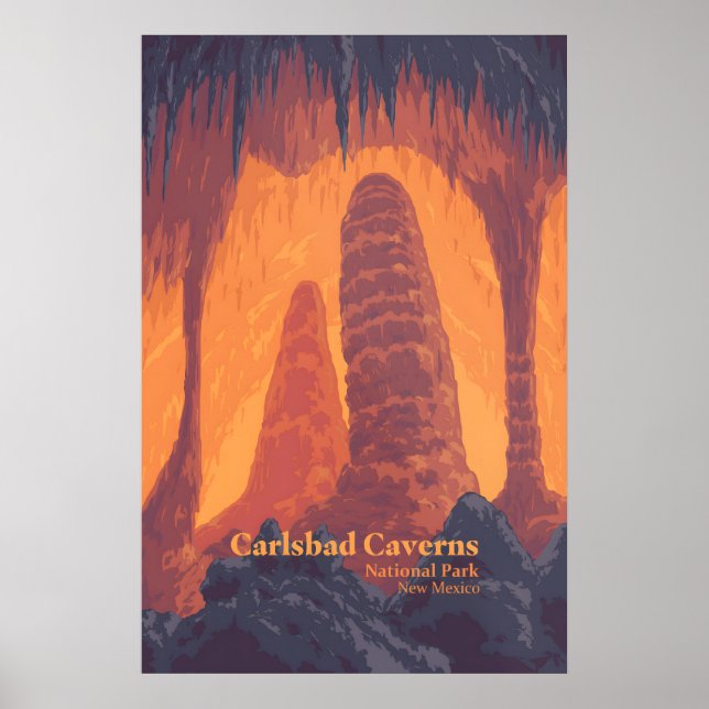 Carlsbad Caverns National Park Travel Poster (Front)