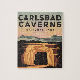 Carlsbad Caverns National Park Travel Poster Jigsaw Puzzle