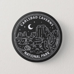 Carlsbad Caverns National Park Vintage  Button