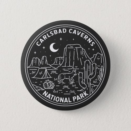 Carlsbad Caverns National Park Vintage  Button