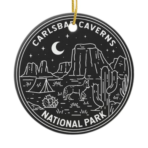 Carlsbad Caverns National Park Vintage  Ceramic Ornament