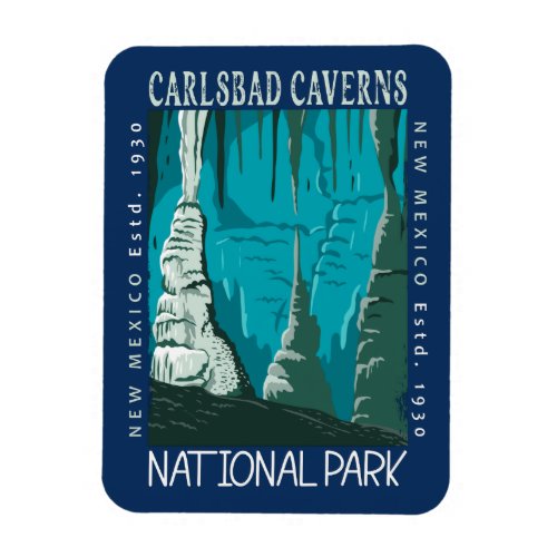 Carlsbad Caverns National Park Vintage Distressed  Magnet