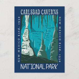 Carlsbad Caverns National Park Vintage Distressed Postcard