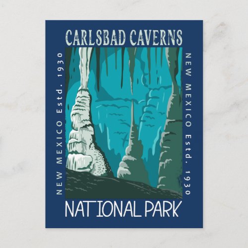 Carlsbad Caverns National Park Vintage Distressed Postcard