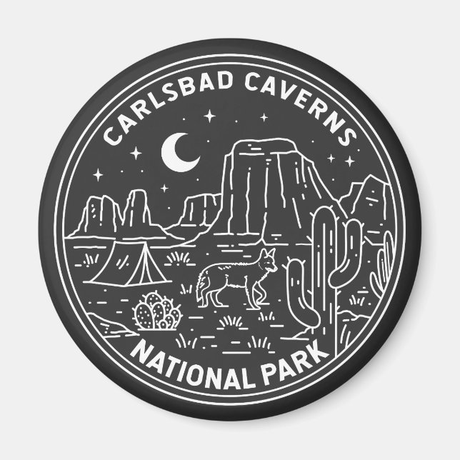 Carlsbad Caverns National Park Vintage  Magnet (Front)