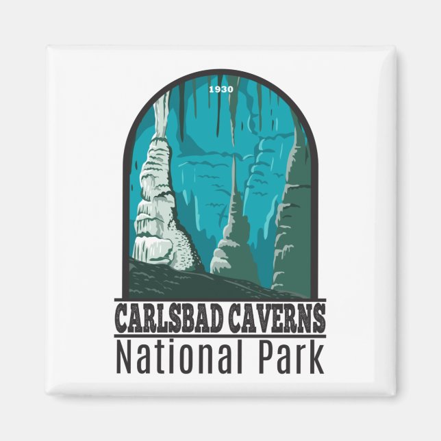 Carlsbad Caverns National Park Vintage  Magnet (Front)