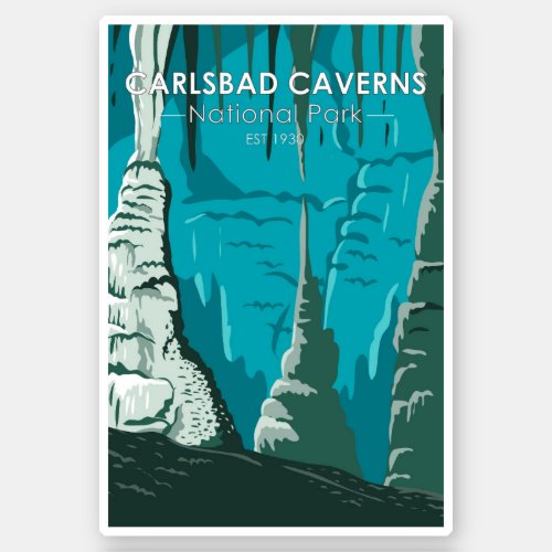 Carlsbad Caverns National Park Vintage Sticker