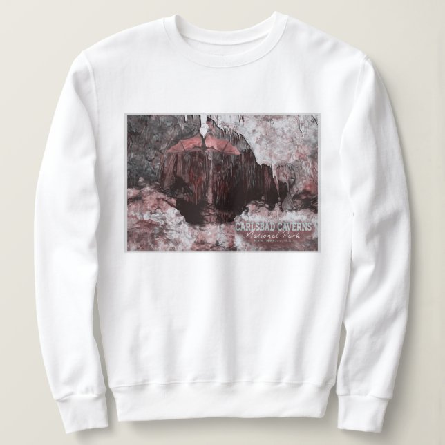 CARLSBAD CAVERNS - NEW MEXICO WATERCOLOR SWEATSHIRT (Design Front)