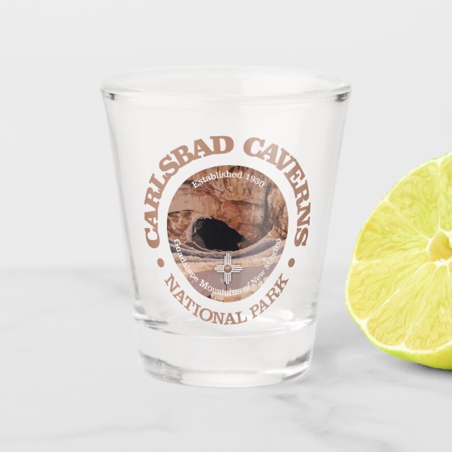 Carlsbad Caverns NP (rd)2 Shot Glass (Front)