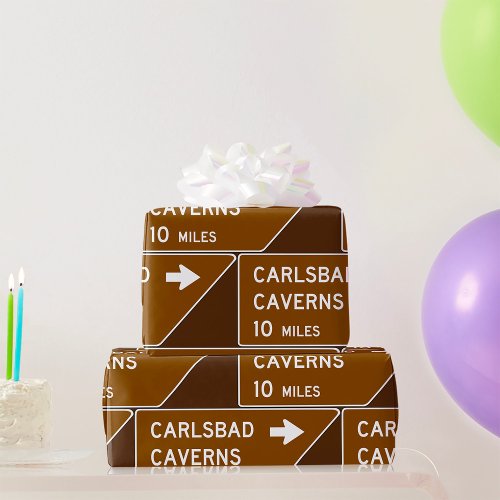 Carlsbad Caverns Sign Wrapping Paper