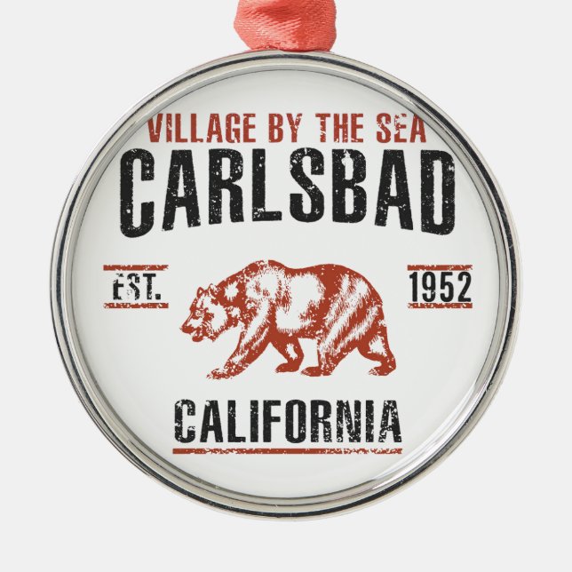 Carlsbad Metal Ornament (Front)