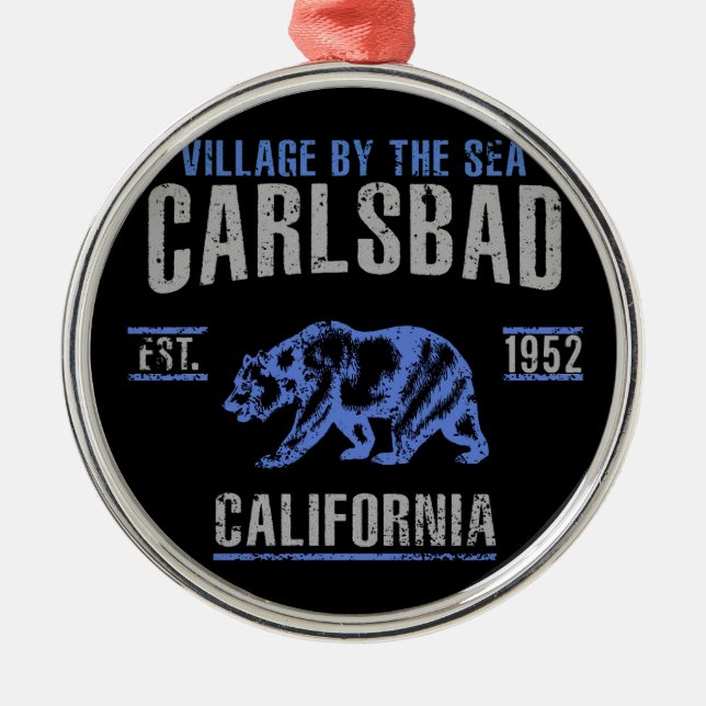 Carlsbad Metal Ornament (Front)