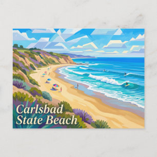 Carlsbad State Beach California Postcard