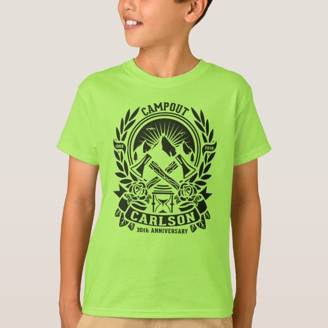 Carlson Campout 30th Anniversary Team Green T-Shirt (Front)