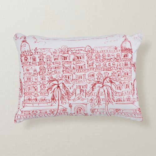 Carlton Hotel Cannes France Accent Pillow