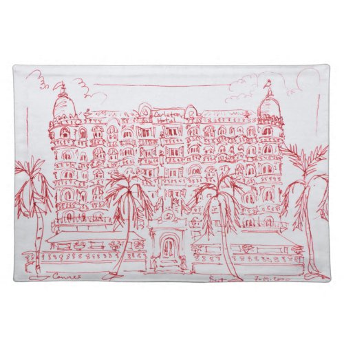 Carlton Hotel Cannes France Placemat