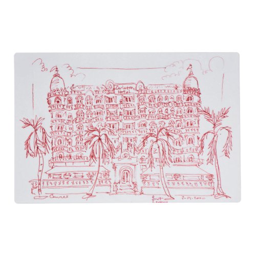 Carlton Hotel Cannes France Placemat