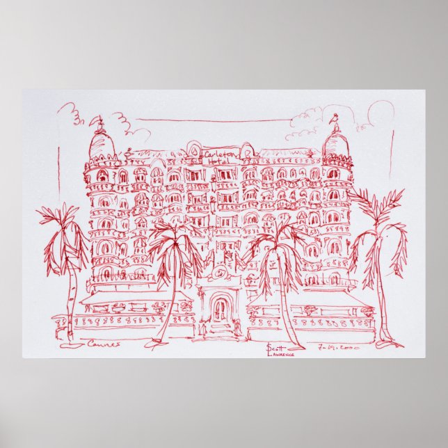 Carlton Hotel, Cannes, France Poster (Front)