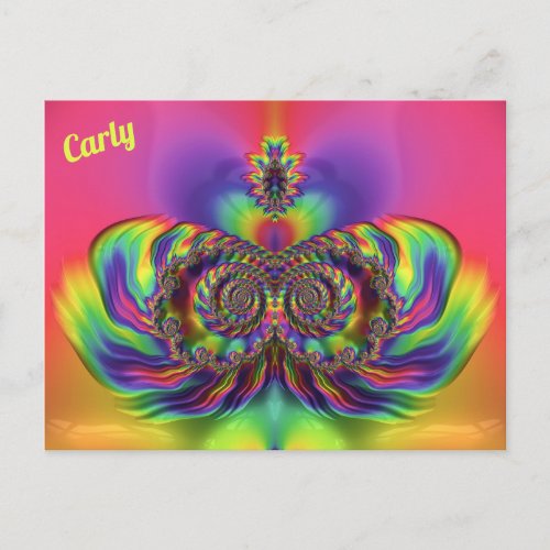 CARLY  3D Design Pattern  Multi Colours Postcard