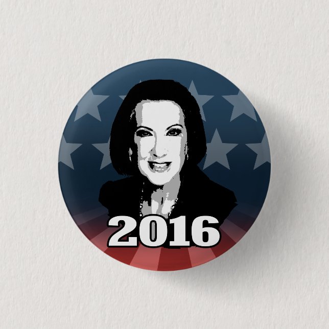 CARLY FIORINA 2016 CANDIDATE PINBACK BUTTON (Front)