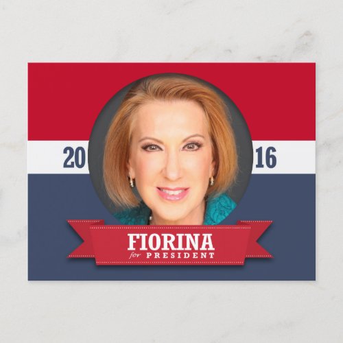 Carly Fiorina for President 2016 Postcard