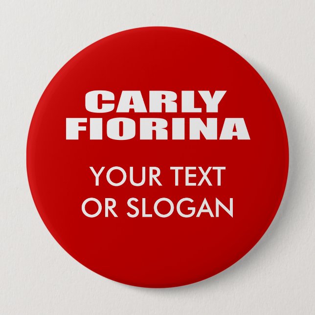 CARLY FIORINA FOR SENATE PINBACK BUTTON (Front)