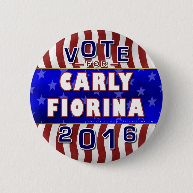 Carly Fiorina President 2016 Election Republican Button (Front)