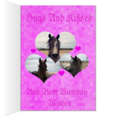 Carly, Happy Birthday, Horses Love Hearts Card, (Inside (Right))