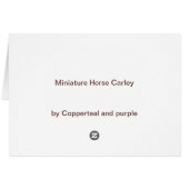Carly, pretty mini filly cards (Back Horizontal)