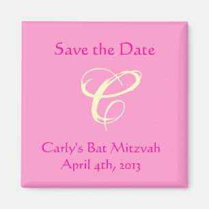 Carly Rebecca Bat Mitzvah Save the Date Magnet