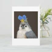Carly the tufted titmouse flat card (Standing Front)