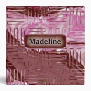 Carlye's Beautiful Blush Monogram 3 Ring Binder