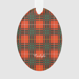 Carlyle clan Plaid Scottish kilt tartan Ornament