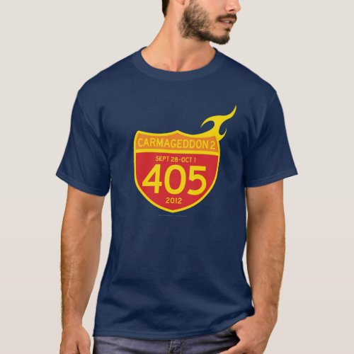 CARMAGEDDON 2 the 405 ON FIRE dark shirt T_Shirt