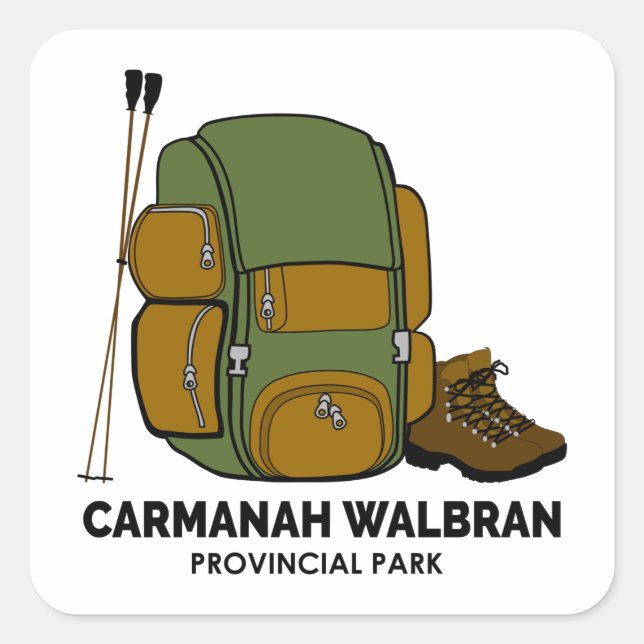 Carmanah Walbran Provincial Park Backpack Square Sticker (Front)