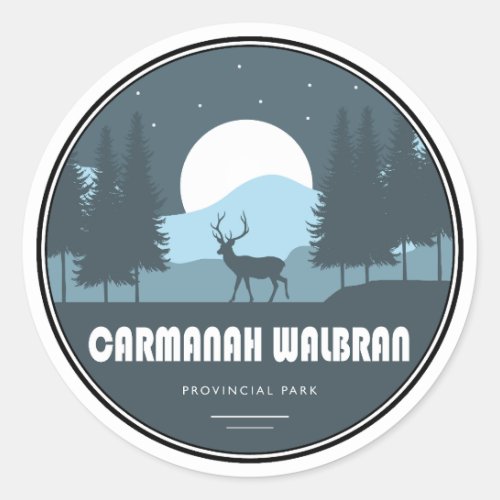 Carmanah Walbran Provincial Park Deer Classic Round Sticker