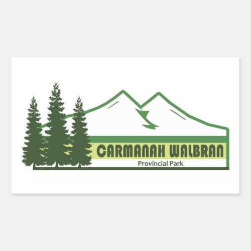 Carmanah Walbran Provincial Park Green Stripes Rectangular Sticker