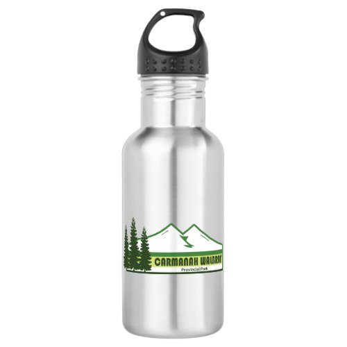 Carmanah Walbran Provincial Park Green Stripes Stainless Steel Water Bottle