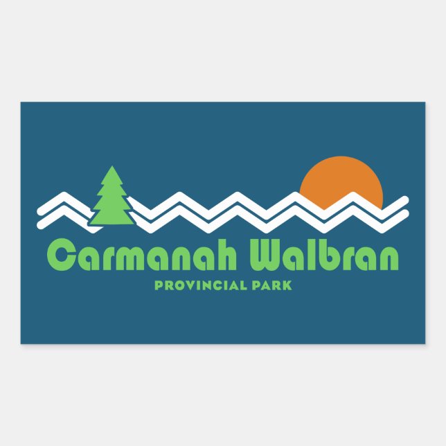Carmanah Walbran Provincial Park Retro Rectangular Sticker (Front)