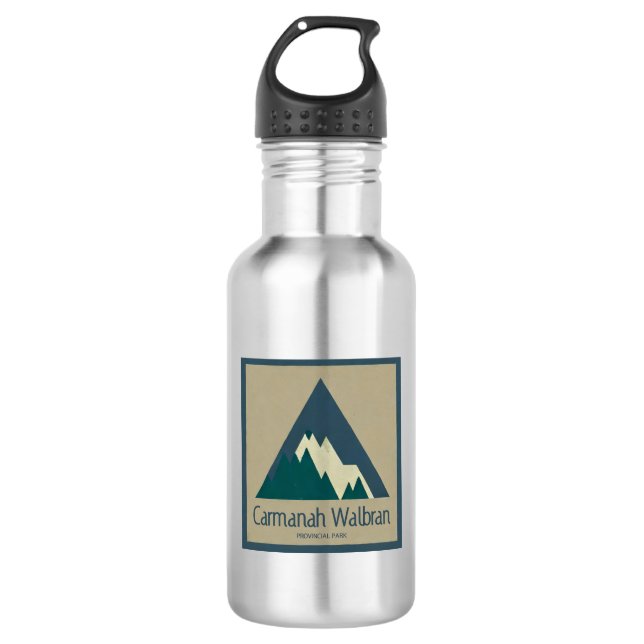Carmanah Walbran Provincial Park Rustic Stainless Steel Water Bottle (Front)