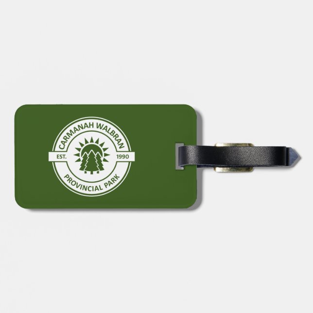Carmanah Walbran Provincial Sun Trees Luggage Tag (Back Horizontal)