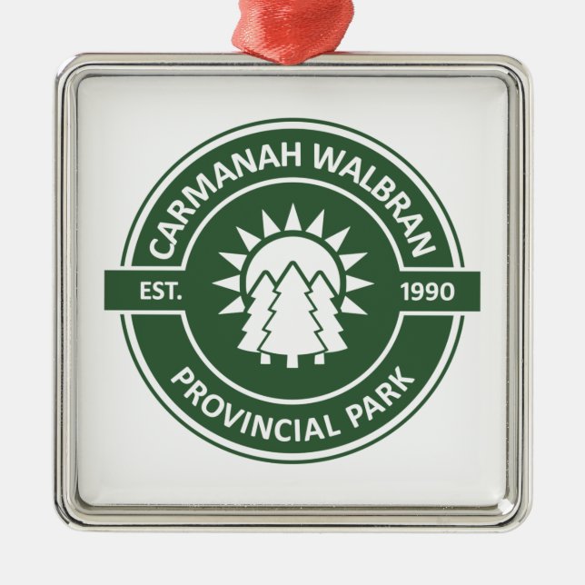 Carmanah Walbran Provincial Sun Trees Metal Ornament (Front)
