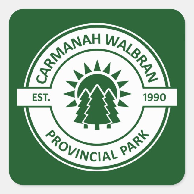 Carmanah Walbran Provincial Sun Trees Square Sticker (Front)