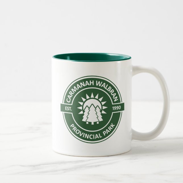 Carmanah Walbran Provincial Sun Trees Two-Tone Coffee Mug (Right)