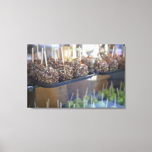 Carmel apples, Pioneer Square, Seattle, Canvas Print (Front)