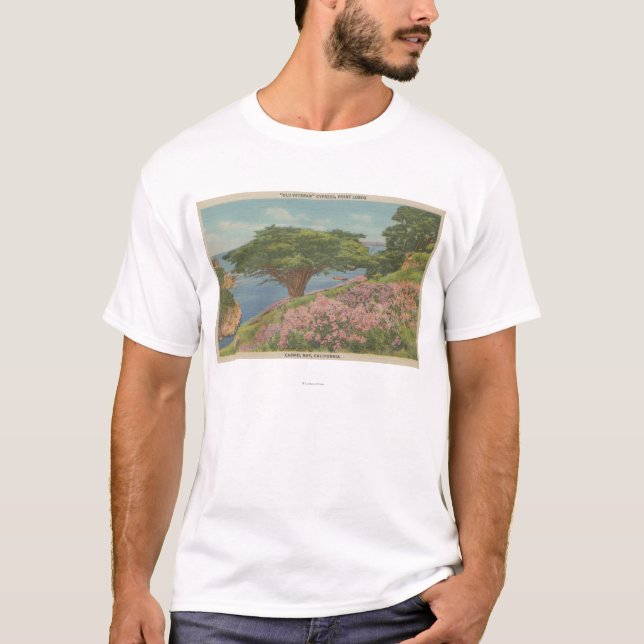 Carmel Bay, CA - View of "Old Veteran" Tree T-Shirt (Front)