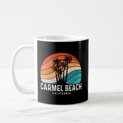 Carmel Beach California Palm Tree Beach Coffee Mug