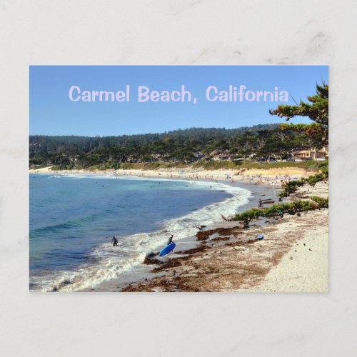 Carmel Beach Scenic California Postcard